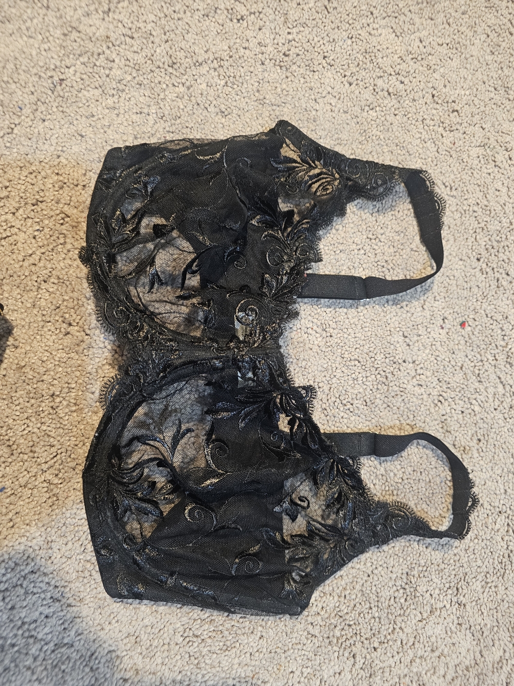 Soma Black Sheer Embroidered Underwire Bra